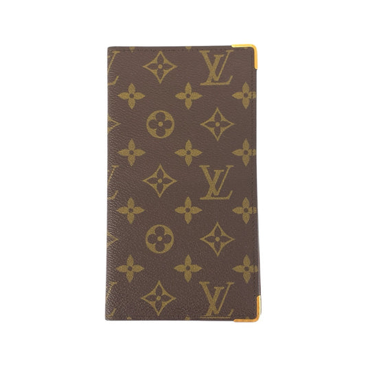 LOUIS VUITTON Long Wallet Purse PVC Brown Gold Metal Monogram