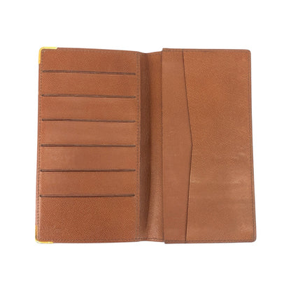 LOUIS VUITTON Long Wallet Purse PVC Brown Gold Metal Monogram