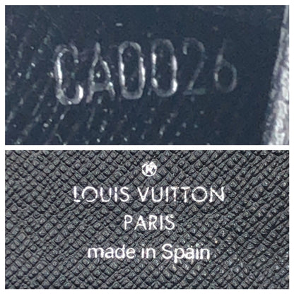 LOUIS VUITTON Long Wallet Purse M63212 Epi Leather Black black Epi Porte Cartes Credit