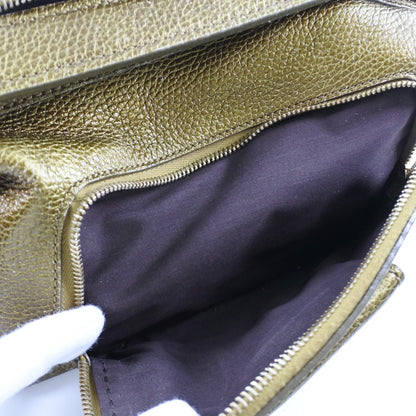 TOD�fS Handbag Calfskin gold Women Used Authentic