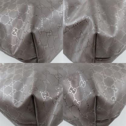 GUCCI Tote Bag 211137 PVC coated canvas Brown GG implementation Tote Women Used Authentic