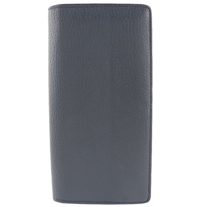 LOUIS VUITTON Long Wallet Purse M58818 Taurillon Clemence Navy blue Parnasea Portefeuille Blaza