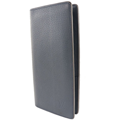 LOUIS VUITTON Long Wallet Purse M58818 Taurillon Clemence Navy blue Parnasea Portefeuille Blaza