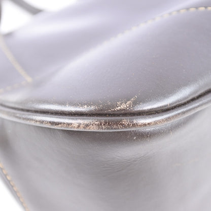 GUCCI Shoulder Bag Calfskin Brown vintage