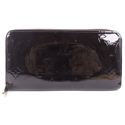 LOUIS VUITTON Long Wallet Purse M93522 Monogram Vernis wine-red Zip Around Zippy wallet