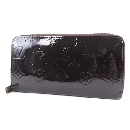 LOUIS VUITTON Long Wallet Purse M93522 Monogram Vernis wine-red Zip Around Zippy wallet