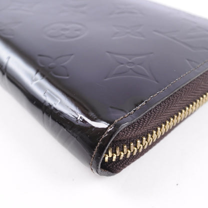 LOUIS VUITTON Long Wallet Purse M93522 Monogram Vernis wine-red Zip Around Zippy wallet