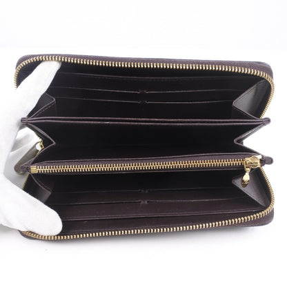 LOUIS VUITTON Long Wallet Purse M93522 Monogram Vernis wine-red Zip Around Zippy wallet