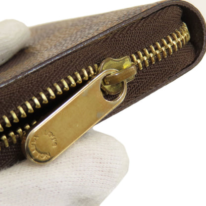 LOUIS VUITTON Coin case N63070 Damier canvas Brown Zippy Coin Purse Damier Ebene