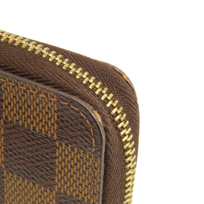 LOUIS VUITTON Coin case N63070 Damier canvas Brown Zippy Coin Purse Damier Ebene