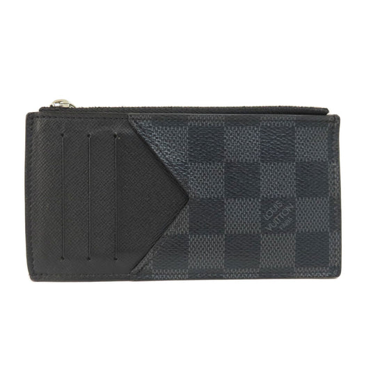 LOUIS VUITTON Coin case N64038 Damier canvas black Coin Card Holder Damier Graphite