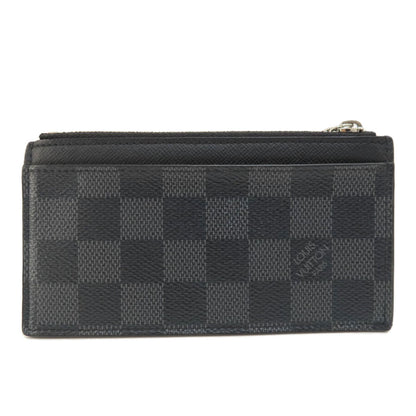 LOUIS VUITTON Coin case N64038 Damier canvas black Coin Card Holder Damier Graphite