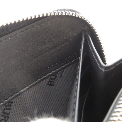 BURBERRY Long Wallet Purse leather black Logo motif