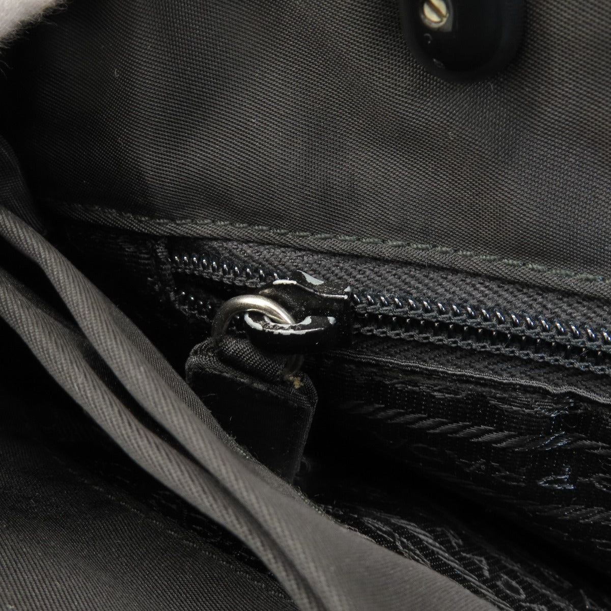 PRADA Handbag Nylon black logoMetal