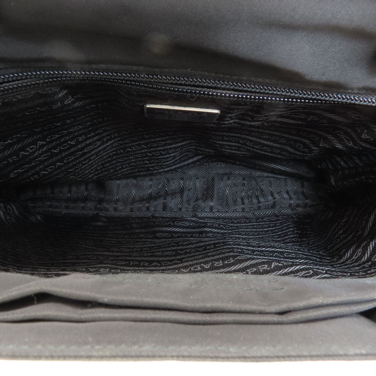 PRADA Handbag Nylon black logoMetal
