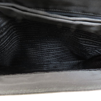PRADA Handbag Nylon black logoMetal