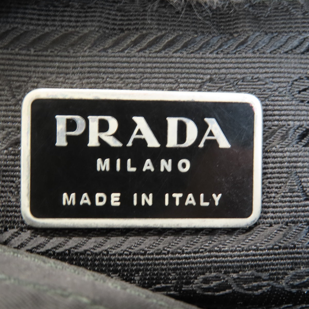 PRADA Handbag Nylon black logoMetal