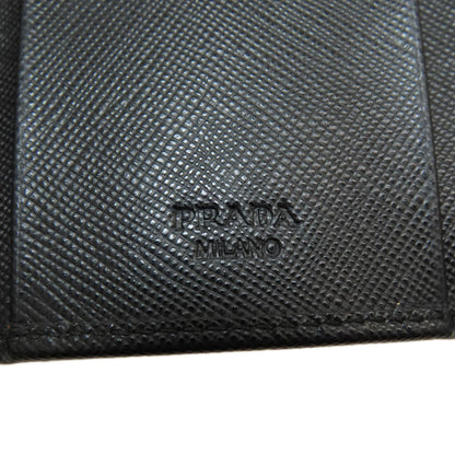 PRADA Key case Key holder  2M0223 leather black Logo engraving