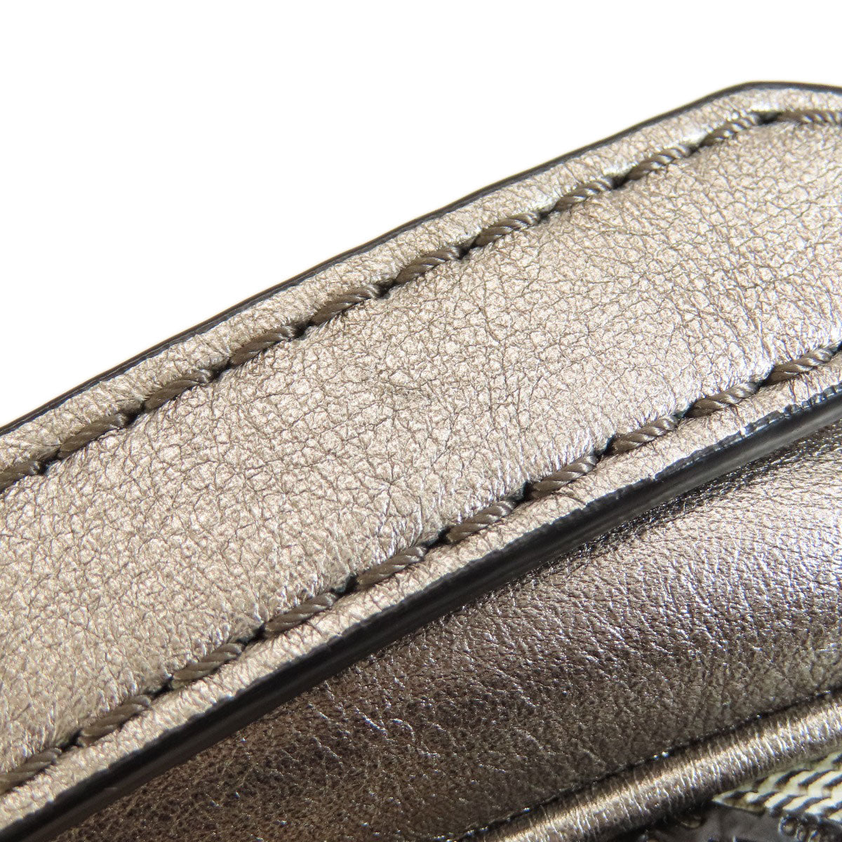 BURBERRY Handbag PVC beige Nova Check Flower Embossed