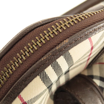 BURBERRY Handbag canvas Brown Nova Check