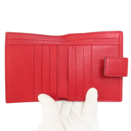GUCCI Bifold Wallet 449405 leather Red Interlocking G outlet