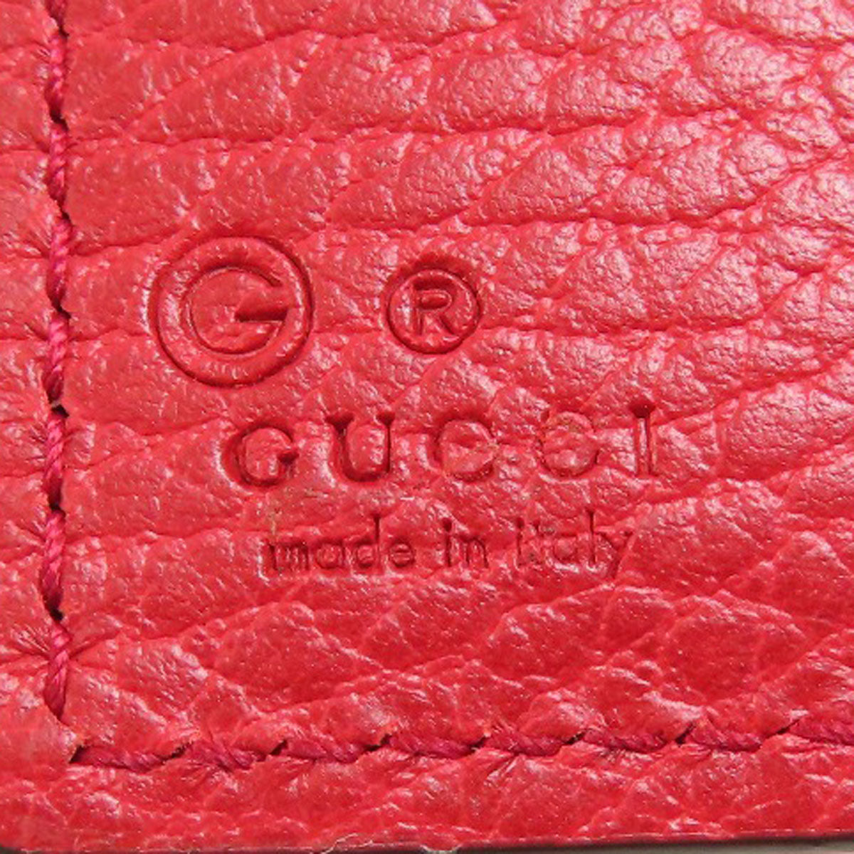 GUCCI Bifold Wallet 449405 leather Red Interlocking G outlet