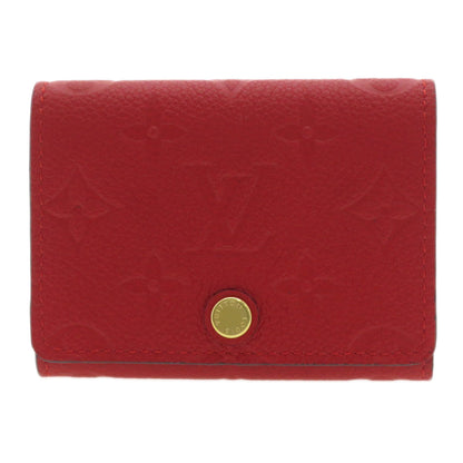 LOUIS VUITTON Card Case M58457 Ann Platt Red Envelope Carte de Visite Empreinte Women Used Authentic