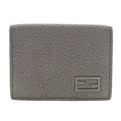 FENDI Bifold Wallet 7M0280 Calfskin gray Mini wallet tri-fold baguette