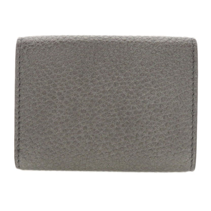 FENDI Bifold Wallet 7M0280 Calfskin gray Mini wallet tri-fold baguette