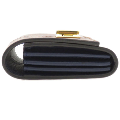 FENDI Card Case Calfskin Brown Peekaboo