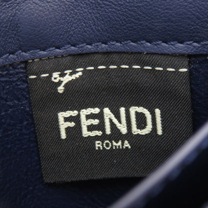 FENDI Card Case Calfskin Brown Peekaboo