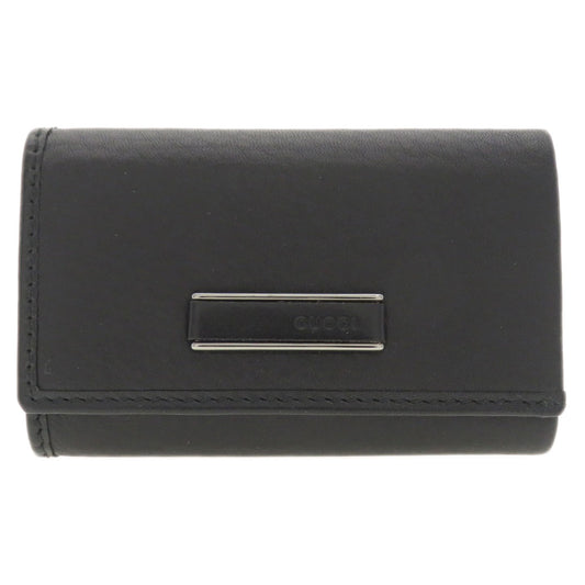GUCCI Key case Key holder  92749 Calfskin black Logo motif