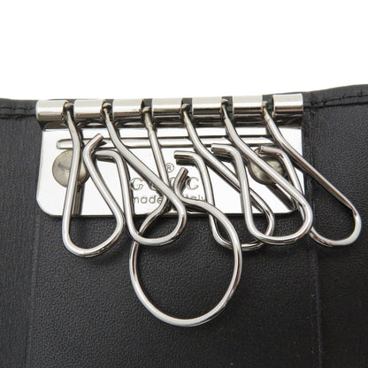 GUCCI Key case Key holder  92749 Calfskin black Logo motif