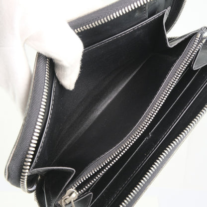LOUIS VUITTON Long Wallet Purse M97026 Calfskin black Utah Zippy Organizer