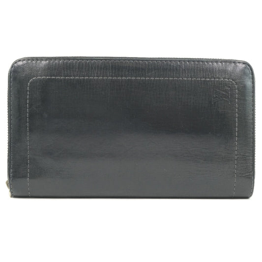 LOUIS VUITTON Long Wallet Purse M97026 Calfskin black Utah Zippy Organizer