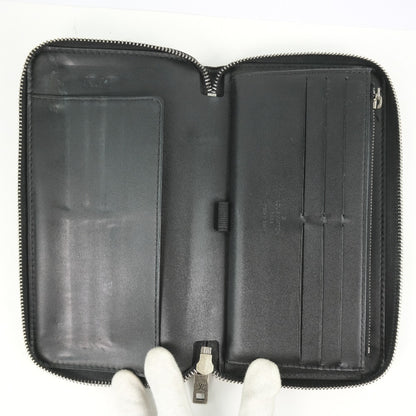 LOUIS VUITTON Long Wallet Purse M97026 Calfskin black Utah Zippy Organizer