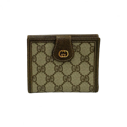 GUCCI Bifold Wallet leather Brown