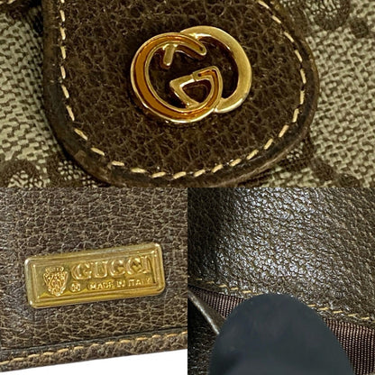 GUCCI Bifold Wallet leather Brown