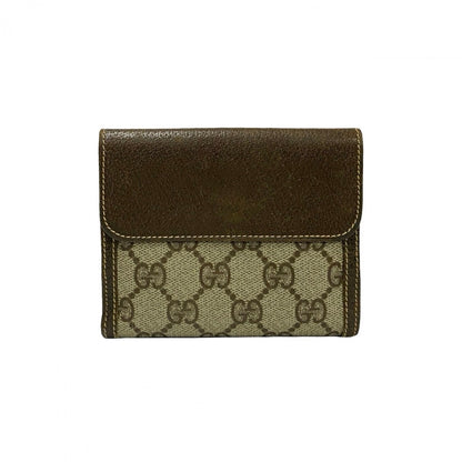 GUCCI Bifold Wallet leather Brown