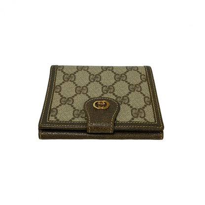 GUCCI Bifold Wallet leather Brown