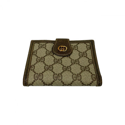 GUCCI Bifold Wallet leather Brown
