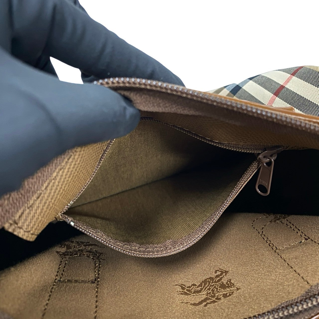 BURBERRY Handbag leather Brown