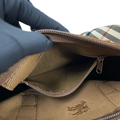 BURBERRY Handbag leather Brown