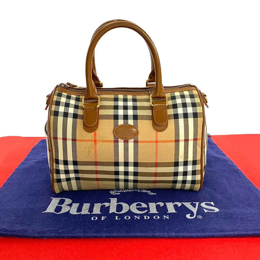 BURBERRY Handbag leather Brown