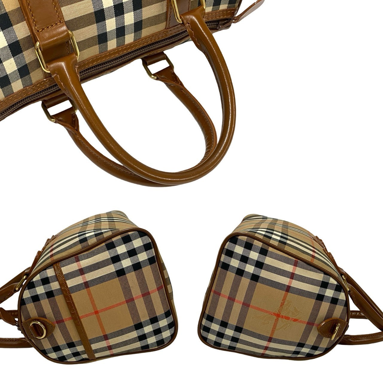 BURBERRY Handbag leather Brown
