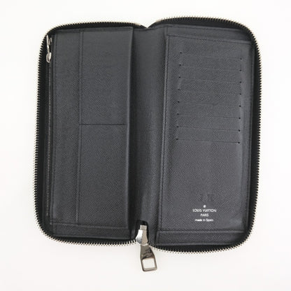 LOUIS VUITTON Long Wallet Purse M32822 Taiga black Zippy Wallet Vertical
