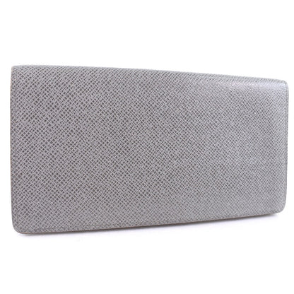 LOUIS VUITTON Long Wallet Purse M32653 Taiga gray Portefeuille Brazza