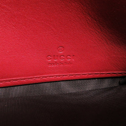 GUCCI Long Wallet Purse 453390 leather Red Bifold GG embossed Women(Unisex) Used Authentic