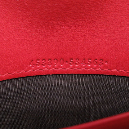GUCCI Long Wallet Purse 453390 leather Red Bifold GG embossed Women(Unisex) Used Authentic