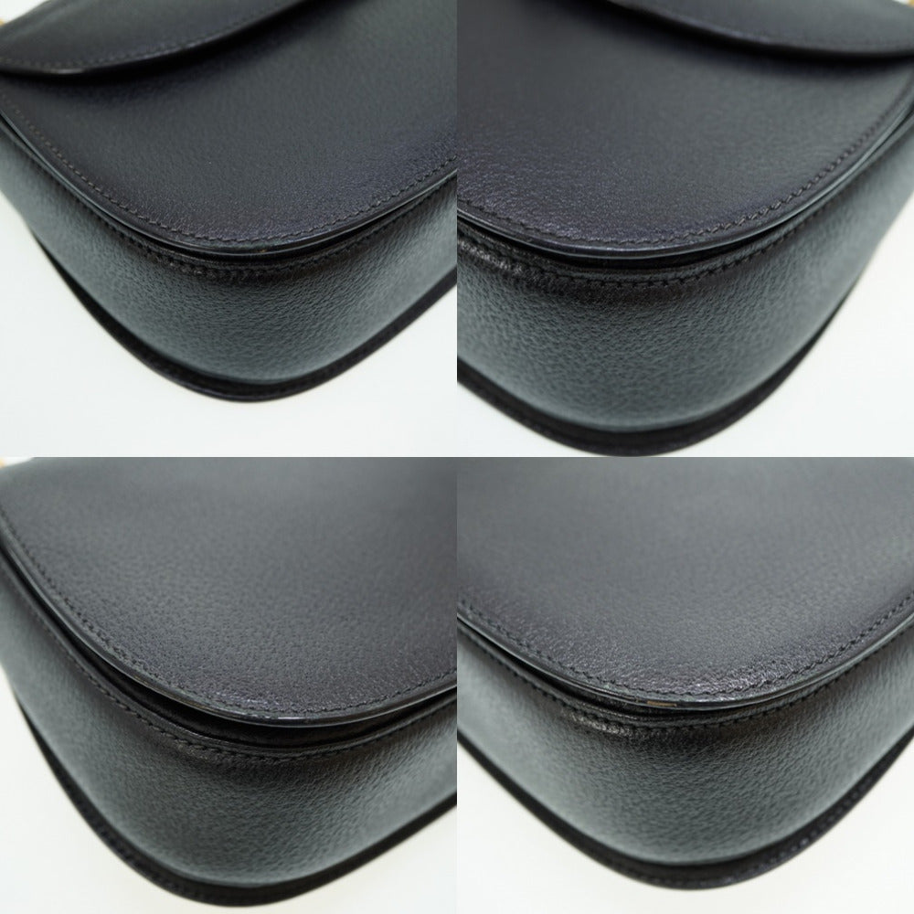 GUCCI Handbag 000 46 0633 leather black Bamboo Women Used Authentic